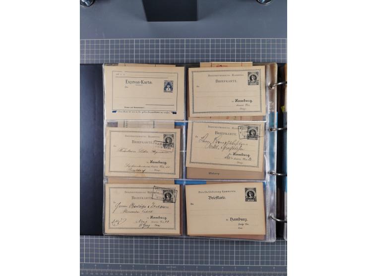 Hamburg-Hammonia I. und II.: 1886/1900, ca. 40 Briefe, Karten und ungebrauchte/gebrauchte Ganzsachen inkl. weniger Belege von