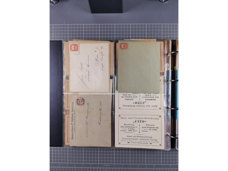 Hamburg-Hammonia I. und II.: 1886/1900, ca. 40 Briefe, Karten und ungebrauchte/gebrauchte Ganzsachen inkl. weniger Belege von