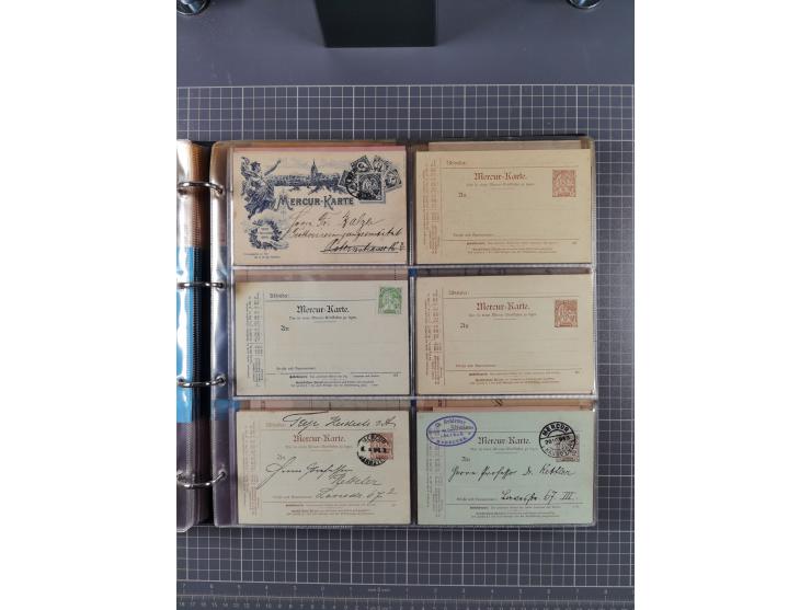 Hannover-Mercur: 1886/1900, ca. 70 Briefe, Karten und ungebrauchte/gebrauchte Ganzsachen. Dabei u.a. P18-19 und P20-22 gebrau