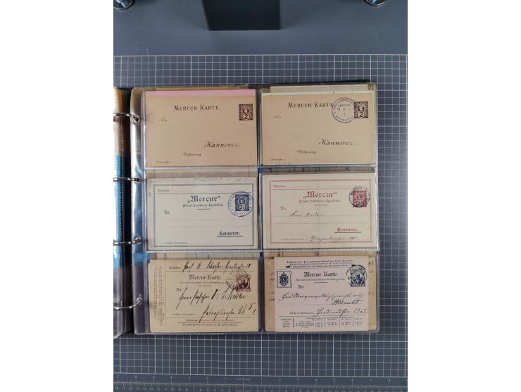 Hannover-Mercur: 1886/1900, ca. 70 Briefe, Karten und ungebrauchte/gebrauchte Ganzsachen. Dabei u.a. P18-19 und P20-22 gebrau