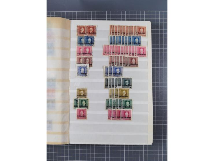 1850/1916 (ca.), Stempelsammlung auf losen Marken nach Orten geordnet, dazu Lombardei Venetien, Feldpost und Levante ungebrau