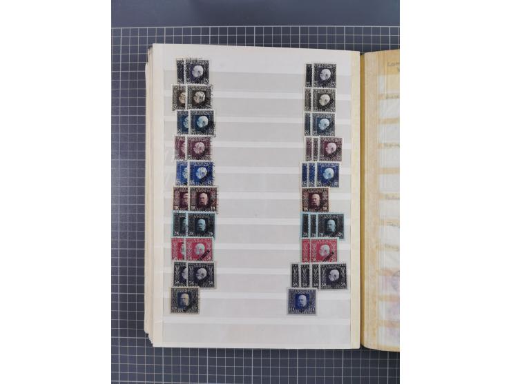 1850/1916 (ca.), Stempelsammlung auf losen Marken nach Orten geordnet, dazu Lombardei Venetien, Feldpost und Levante ungebrau