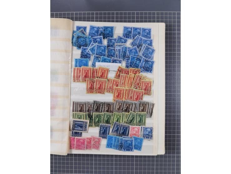 1850/1916 (ca.), Stempelsammlung auf losen Marken nach Orten geordnet, dazu Lombardei Venetien, Feldpost und Levante ungebrau