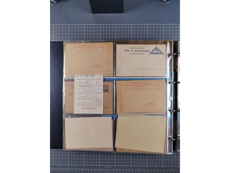 Köln: 1886/1900, ca. 100 Briefe, Karten und ungebrauchte/gebrauchte Ganzsachen sowie Formulare (u.a. “Abmeldung (Duplikat” un