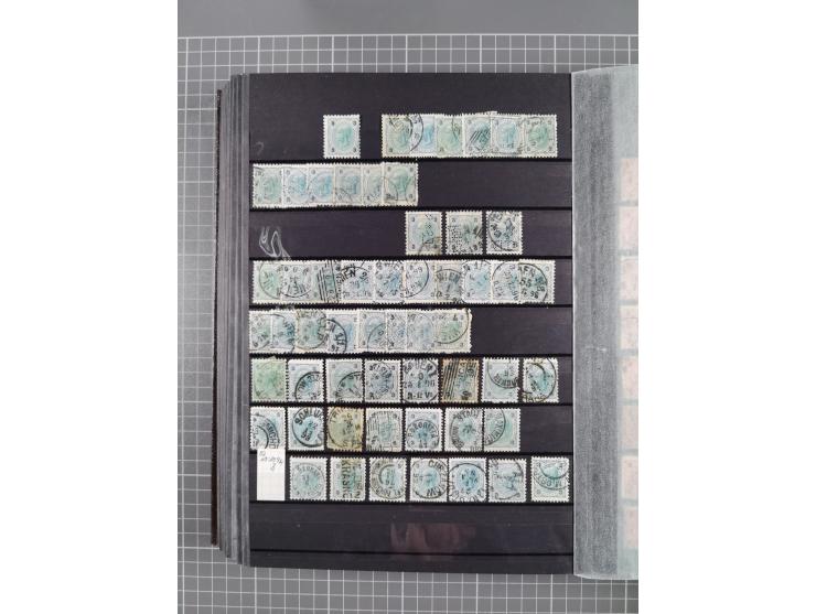 1850/1958 (ca.), reichhaltiger ungebrauchter und gestempelter Doubletten-Bestand, mit einigen Briefen, die erste Ausgabe mit 