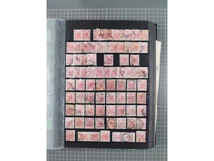 1850/1958 (ca.), reichhaltiger ungebrauchter und gestempelter Doubletten-Bestand, mit einigen Briefen, die erste Ausgabe mit 