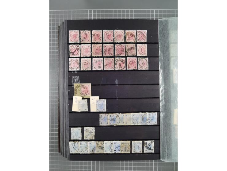 1850/1958 (ca.), reichhaltiger ungebrauchter und gestempelter Doubletten-Bestand, mit einigen Briefen, die erste Ausgabe mit 