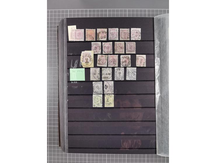 1850/1958 (ca.), reichhaltiger ungebrauchter und gestempelter Doubletten-Bestand, mit einigen Briefen, die erste Ausgabe mit 