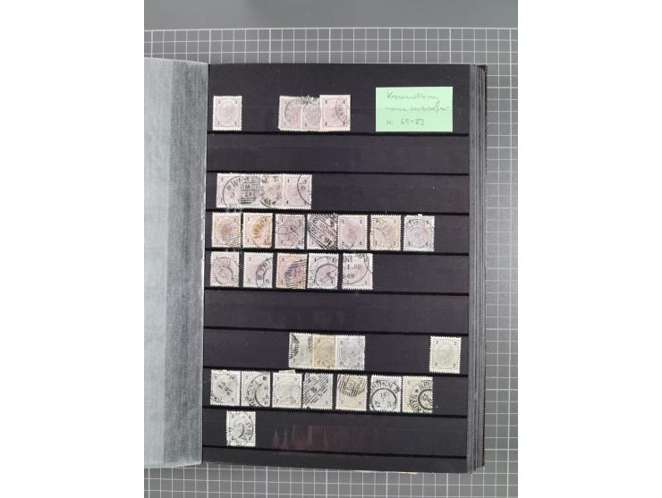 1850/1958 (ca.), reichhaltiger ungebrauchter und gestempelter Doubletten-Bestand, mit einigen Briefen, die erste Ausgabe mit 