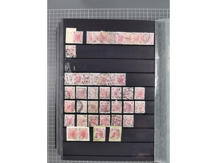 1850/1958 (ca.), reichhaltiger ungebrauchter und gestempelter Doubletten-Bestand, mit einigen Briefen, die erste Ausgabe mit 