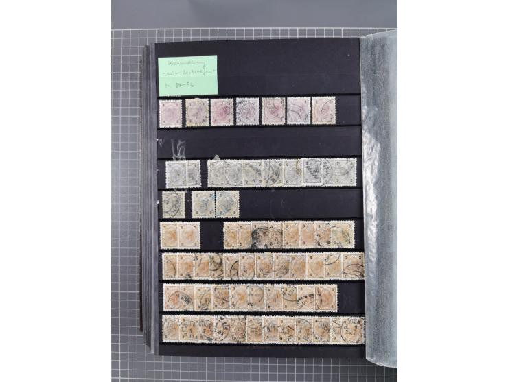 1850/1958 (ca.), reichhaltiger ungebrauchter und gestempelter Doubletten-Bestand, mit einigen Briefen, die erste Ausgabe mit 