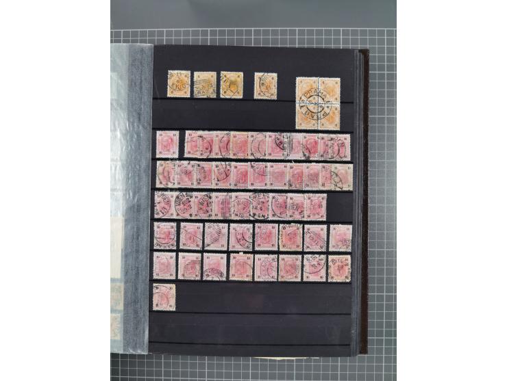 1850/1958 (ca.), reichhaltiger ungebrauchter und gestempelter Doubletten-Bestand, mit einigen Briefen, die erste Ausgabe mit 