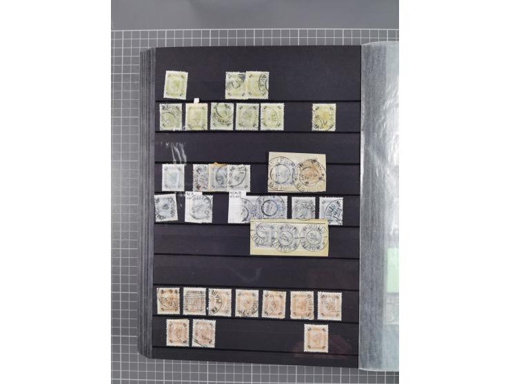 1850/1958 (ca.), reichhaltiger ungebrauchter und gestempelter Doubletten-Bestand, mit einigen Briefen, die erste Ausgabe mit 