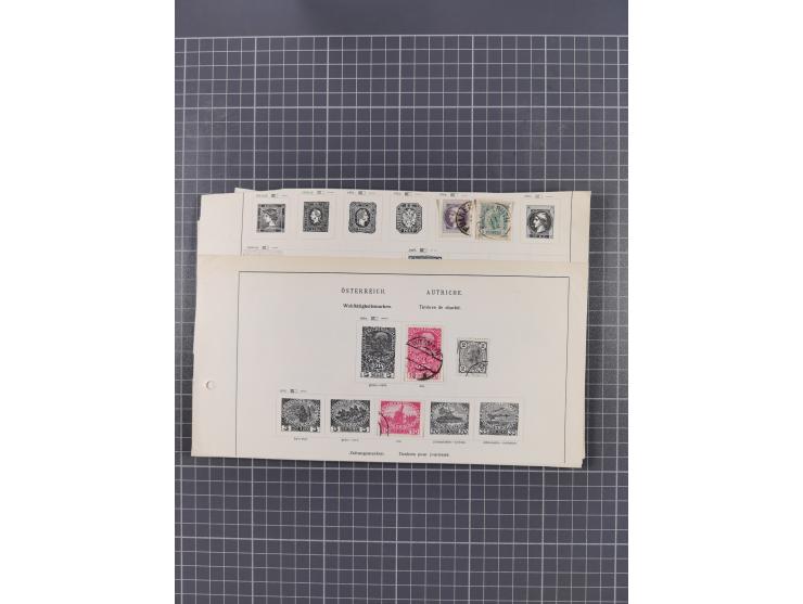 1850/1958 (ca.), reichhaltiger ungebrauchter und gestempelter Doubletten-Bestand, mit einigen Briefen, die erste Ausgabe mit 