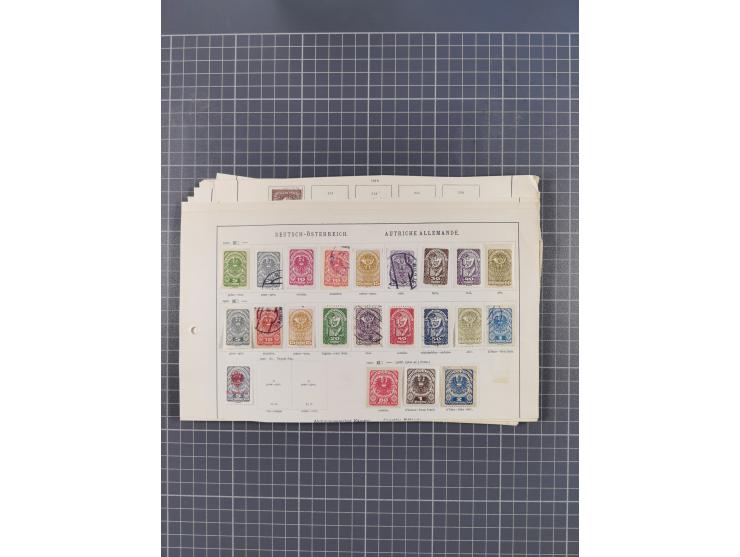 1850/1958 (ca.), reichhaltiger ungebrauchter und gestempelter Doubletten-Bestand, mit einigen Briefen, die erste Ausgabe mit 