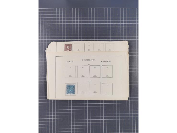 1850/1958 (ca.), reichhaltiger ungebrauchter und gestempelter Doubletten-Bestand, mit einigen Briefen, die erste Ausgabe mit 