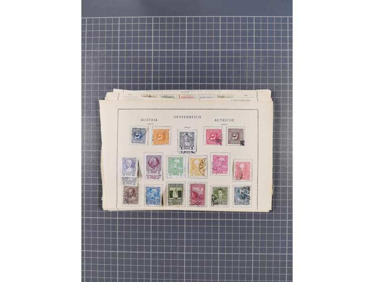 1850/1958 (ca.), reichhaltiger ungebrauchter und gestempelter Doubletten-Bestand, mit einigen Briefen, die erste Ausgabe mit 