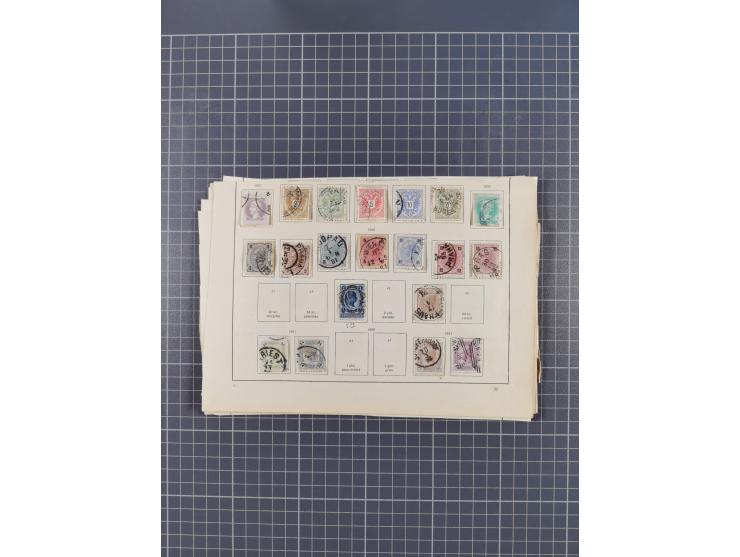 1850/1958 (ca.), reichhaltiger ungebrauchter und gestempelter Doubletten-Bestand, mit einigen Briefen, die erste Ausgabe mit 