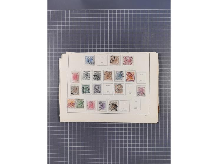 1850/1958 (ca.), reichhaltiger ungebrauchter und gestempelter Doubletten-Bestand, mit einigen Briefen, die erste Ausgabe mit 