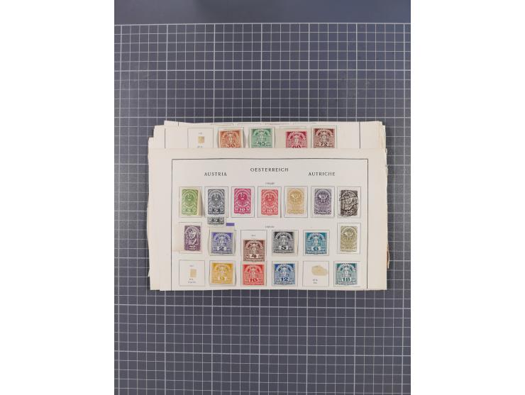 1850/1958 (ca.), reichhaltiger ungebrauchter und gestempelter Doubletten-Bestand, mit einigen Briefen, die erste Ausgabe mit 