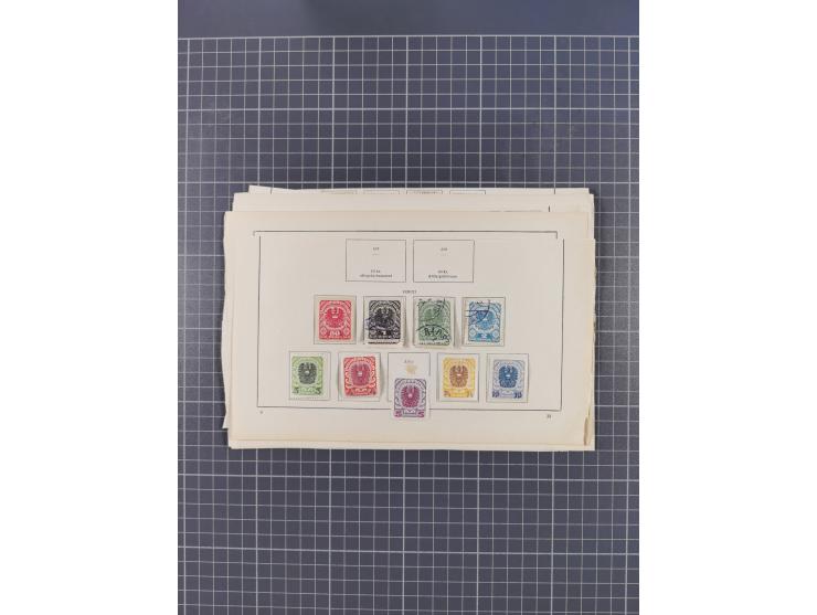 1850/1958 (ca.), reichhaltiger ungebrauchter und gestempelter Doubletten-Bestand, mit einigen Briefen, die erste Ausgabe mit 