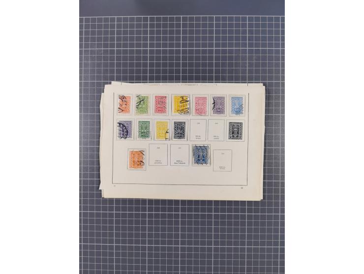 1850/1958 (ca.), reichhaltiger ungebrauchter und gestempelter Doubletten-Bestand, mit einigen Briefen, die erste Ausgabe mit 