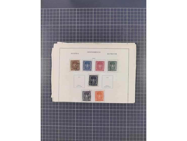 1850/1958 (ca.), reichhaltiger ungebrauchter und gestempelter Doubletten-Bestand, mit einigen Briefen, die erste Ausgabe mit 