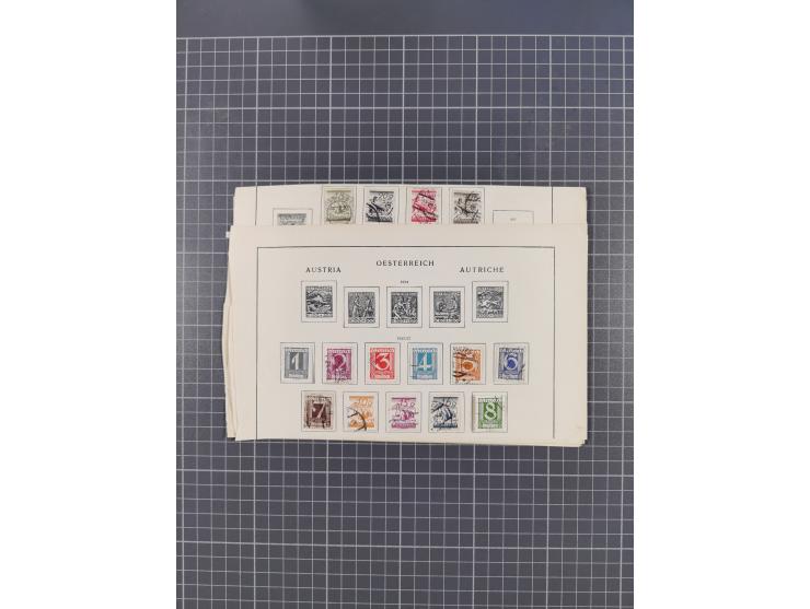 1850/1958 (ca.), reichhaltiger ungebrauchter und gestempelter Doubletten-Bestand, mit einigen Briefen, die erste Ausgabe mit 