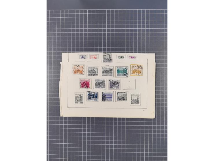 1850/1958 (ca.), reichhaltiger ungebrauchter und gestempelter Doubletten-Bestand, mit einigen Briefen, die erste Ausgabe mit 