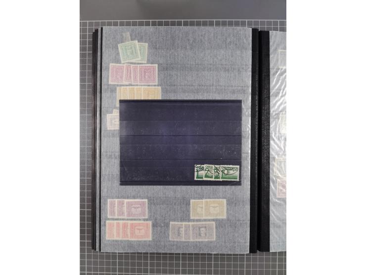 1850/1958 (ca.), reichhaltiger ungebrauchter und gestempelter Doubletten-Bestand, mit einigen Briefen, die erste Ausgabe mit 