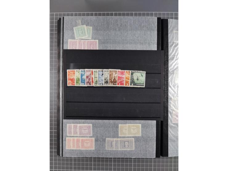 1850/1958 (ca.), reichhaltiger ungebrauchter und gestempelter Doubletten-Bestand, mit einigen Briefen, die erste Ausgabe mit 