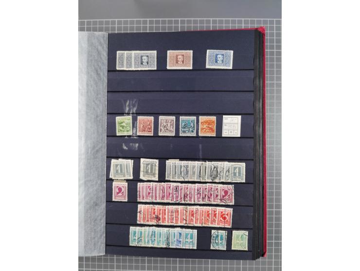 1850/1958 (ca.), reichhaltiger ungebrauchter und gestempelter Doubletten-Bestand, mit einigen Briefen, die erste Ausgabe mit 