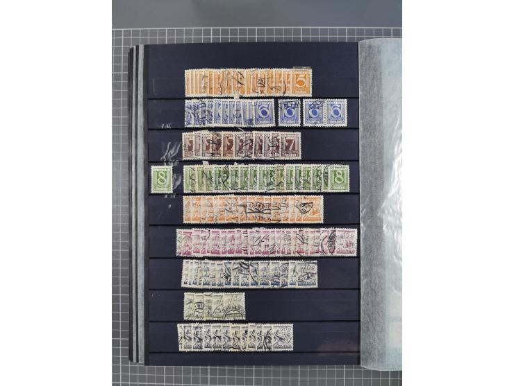 1850/1958 (ca.), reichhaltiger ungebrauchter und gestempelter Doubletten-Bestand, mit einigen Briefen, die erste Ausgabe mit 