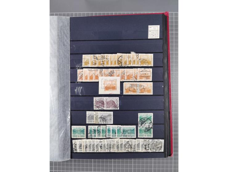 1850/1958 (ca.), reichhaltiger ungebrauchter und gestempelter Doubletten-Bestand, mit einigen Briefen, die erste Ausgabe mit 