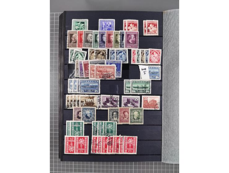 1850/1958 (ca.), reichhaltiger ungebrauchter und gestempelter Doubletten-Bestand, mit einigen Briefen, die erste Ausgabe mit 