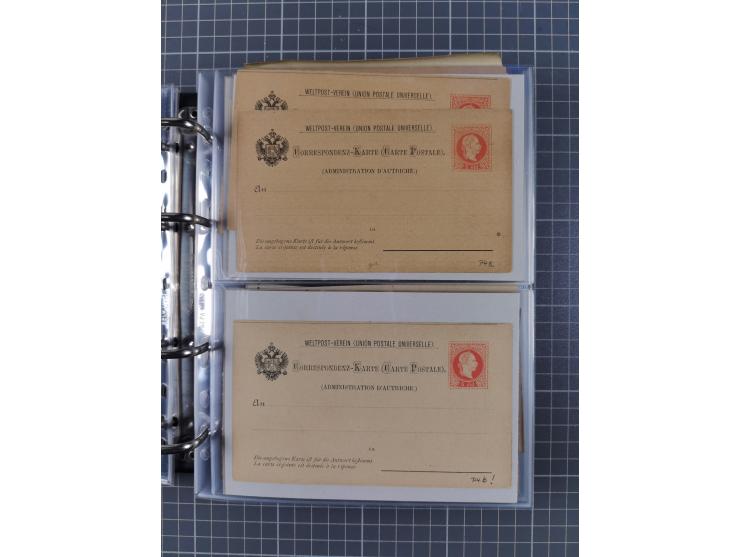 1867/1980, hunderte von ungebrauchten/gebrauchten Ganzsachenkarten und Ganzsachenumschlägen, Schwerpunkt vor 1960, überwiegen