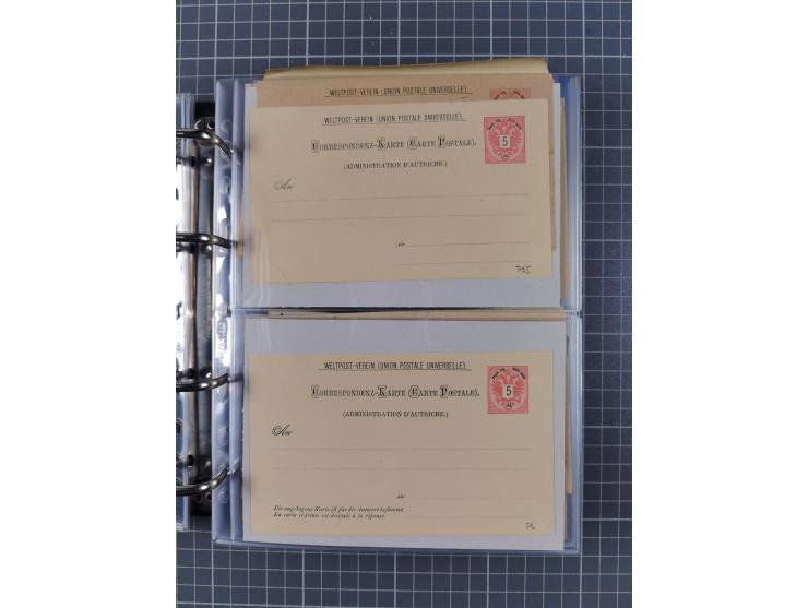 1867/1980, hunderte von ungebrauchten/gebrauchten Ganzsachenkarten und Ganzsachenumschlägen, Schwerpunkt vor 1960, überwiegen