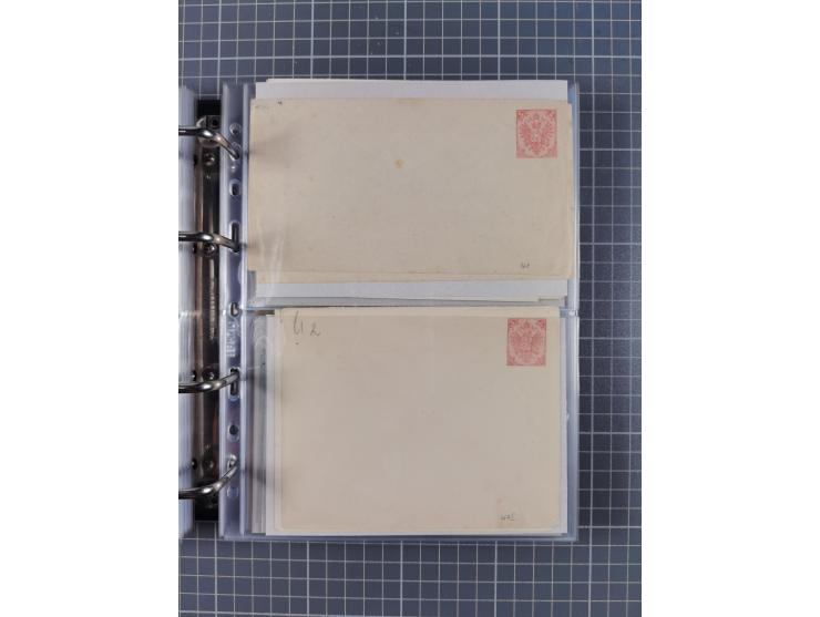 1867/1980, hunderte von ungebrauchten/gebrauchten Ganzsachenkarten und Ganzsachenumschlägen, Schwerpunkt vor 1960, überwiegen