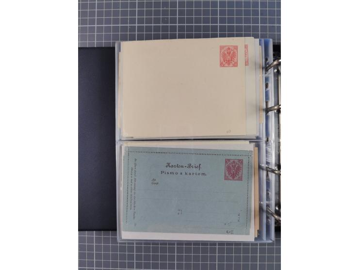 1867/1980, hunderte von ungebrauchten/gebrauchten Ganzsachenkarten und Ganzsachenumschlägen, Schwerpunkt vor 1960, überwiegen