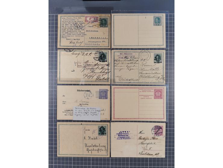 1867/1980, hunderte von ungebrauchten/gebrauchten Ganzsachenkarten und Ganzsachenumschlägen, Schwerpunkt vor 1960, überwiegen