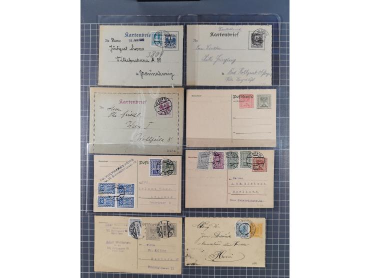 1867/1980, hunderte von ungebrauchten/gebrauchten Ganzsachenkarten und Ganzsachenumschlägen, Schwerpunkt vor 1960, überwiegen