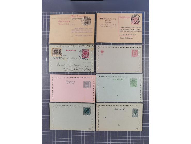 1867/1980, hunderte von ungebrauchten/gebrauchten Ganzsachenkarten und Ganzsachenumschlägen, Schwerpunkt vor 1960, überwiegen