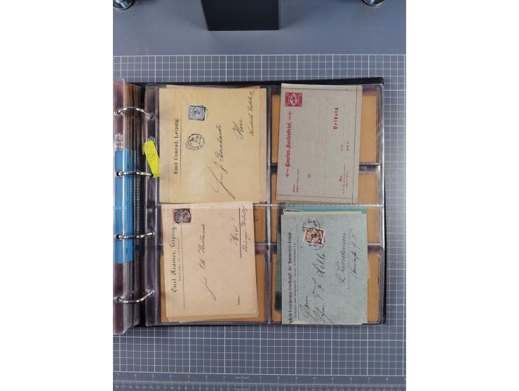 Leipzig: 1892/1900, über 100 Briefe, Karten und ungebrauchte und gebrauchte Ganzsachenkarten von fast allen Anstalten mit Sch