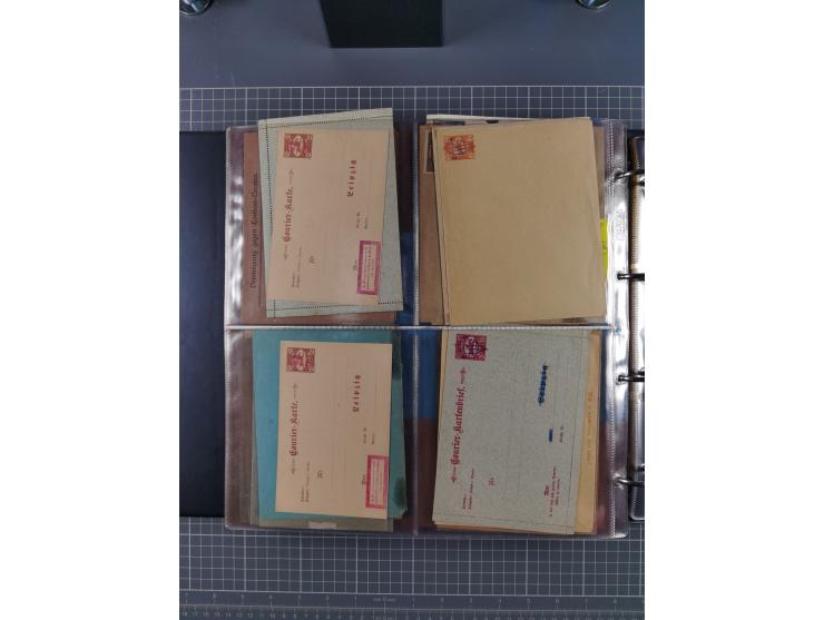 Leipzig: 1892/1900, über 100 Briefe, Karten und ungebrauchte und gebrauchte Ganzsachenkarten von fast allen Anstalten mit Sch