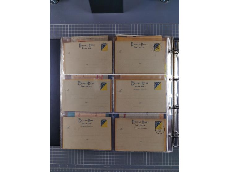 Leipzig: 1892/1900, über 100 Briefe, Karten und ungebrauchte und gebrauchte Ganzsachenkarten von fast allen Anstalten mit Sch