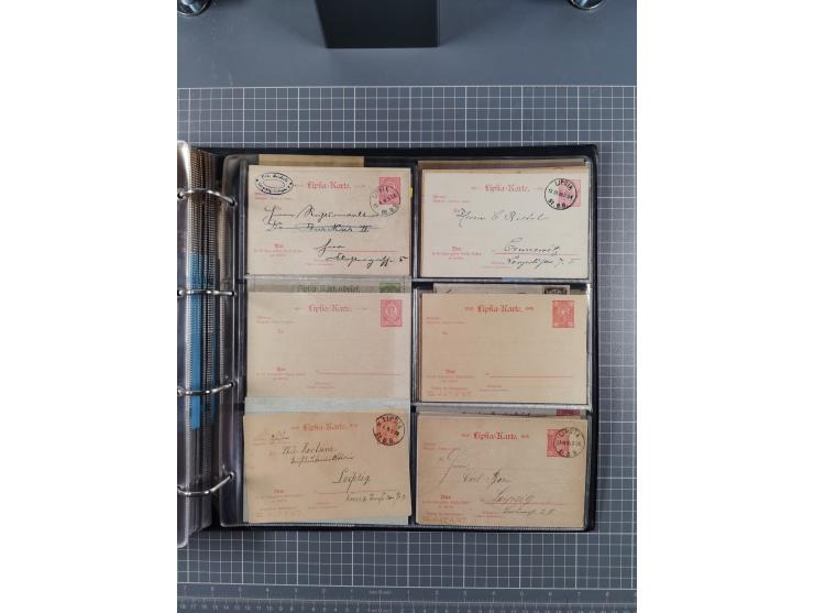 Leipzig: 1892/1900, über 100 Briefe, Karten und ungebrauchte und gebrauchte Ganzsachenkarten von fast allen Anstalten mit Sch