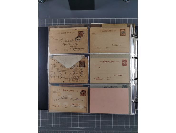 Leipzig: 1892/1900, über 100 Briefe, Karten und ungebrauchte und gebrauchte Ganzsachenkarten von fast allen Anstalten mit Sch