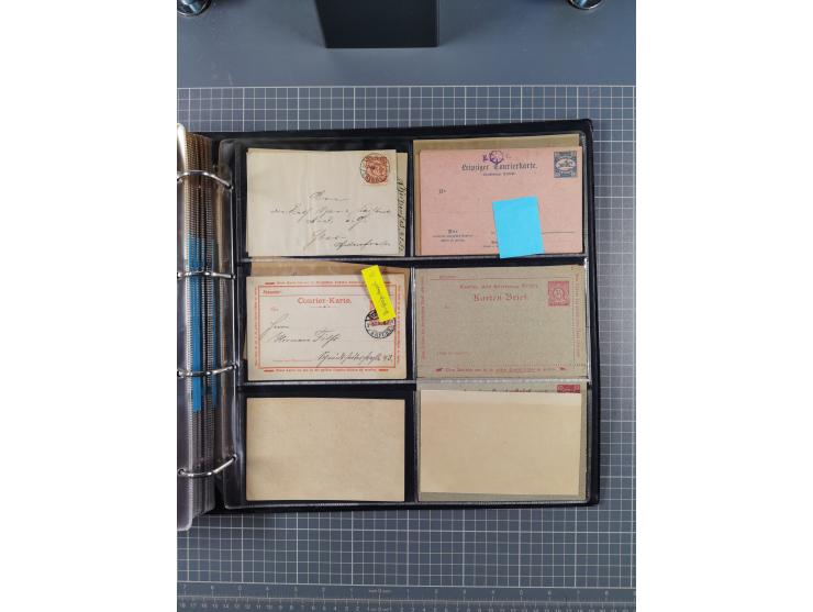 Leipzig: 1892/1900, über 100 Briefe, Karten und ungebrauchte und gebrauchte Ganzsachenkarten von fast allen Anstalten mit Sch