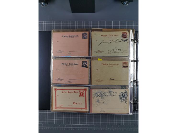 Leipzig: 1892/1900, über 100 Briefe, Karten und ungebrauchte und gebrauchte Ganzsachenkarten von fast allen Anstalten mit Sch
