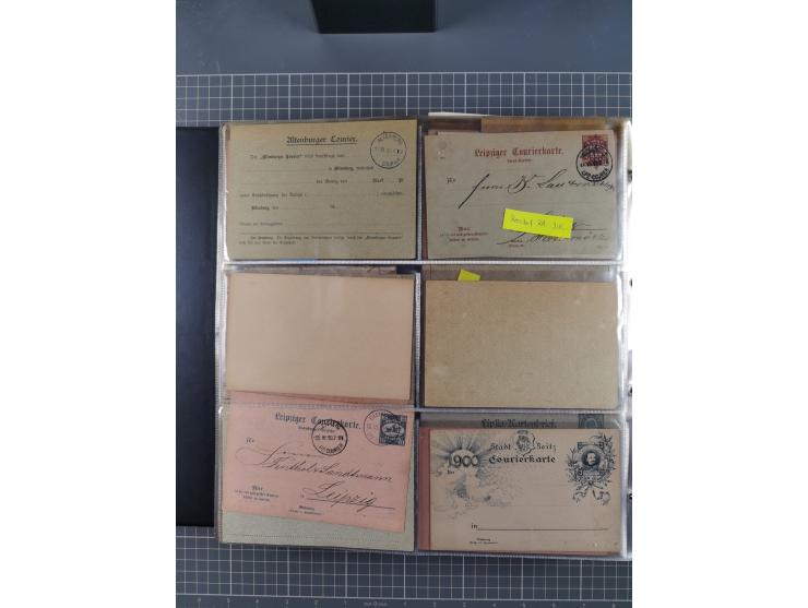 Leipzig: 1892/1900, über 100 Briefe, Karten und ungebrauchte und gebrauchte Ganzsachenkarten von fast allen Anstalten mit Sch